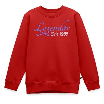 Heldin 1955 - Kinder Premium Organic Sweatshirt - Rot - Vorne - AI Model Kid Female (0cm)