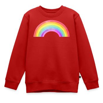 Arc arc-en-ciel - Sweat Premium enfant bio - rouge - Devant - AI Model Kid Female (0cm)