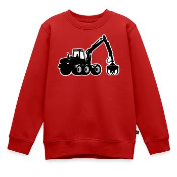 Harvester Silhouette - Kinder Premium Organic Sweatshirt - Rot - Vorne - AI Model Kid Female (0cm)