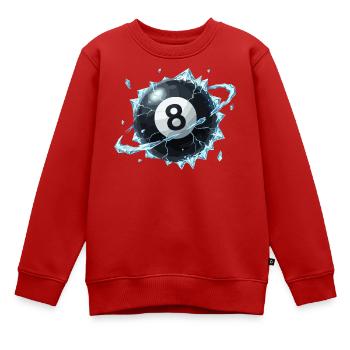 Eisiger 8-Ball Bruch - Kinder Premium Organic Sweatshirt - Rot - Vorne - AI Model Kid Female (0cm)