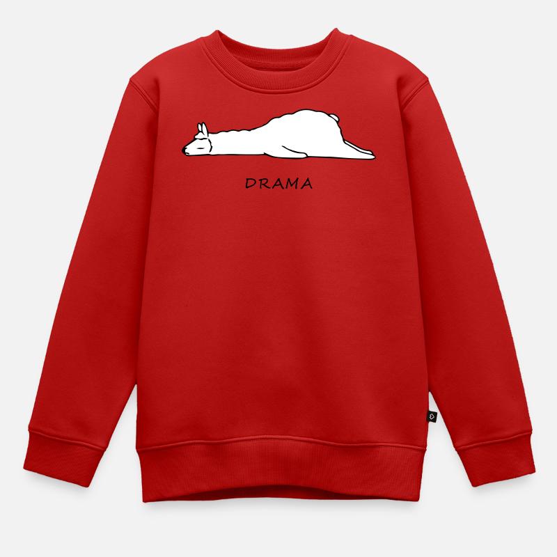 Lama - Kinder Premium Organic Sweatshirt - Rot