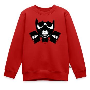 Silhouette du crâne du masque à gaz - Sweat Premium enfant bio - rouge - Devant - AI Model Kid Female (0cm)