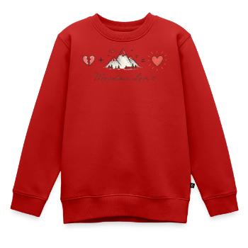 Les montagnes guérissent le cœur | Randonnée et aménagement extérieur - Sweat Premium enfant bio - rouge - Devant - AI Model Kid Female (0cm)