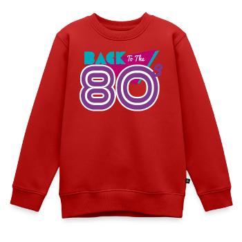 Zurück in die 80er Jahre - Kinder Premium Organic Sweatshirt - Rot - Vorne - AI Model Kid Female (0cm)