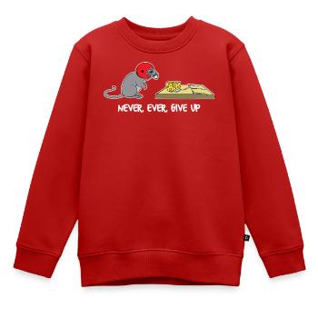 N’abandonne jamais, jamais - Sweat Premium enfant bio - rouge - Devant - AI Model Kid Female (0cm)