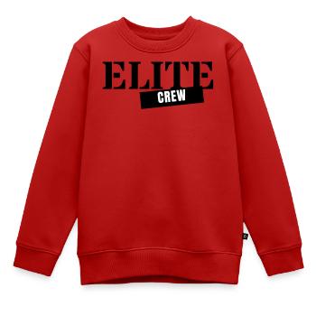 Elite Crew - Team Gruppe Party Squad Member - Kinder Premium Organic Sweatshirt - Rot - Vorne - AI Model Kid Female (0cm)