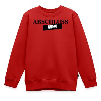 Abschluss Crew - Abschlussfahrt Jahrgang 2026 - Kinder Premium Organic Sweatshirt - Rot - Vorne - AI Model Kid Female (0cm)