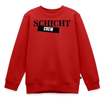 Schicht Crew - Schichtarbeit Kollegen Nachtschicht - Kinder Premium Organic Sweatshirt - Rot - Vorne - AI Model Kid Female (0cm)