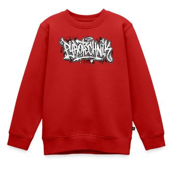 Pyrotechnik Graffiti Handschrift Tag - Kinder Premium Organic Sweatshirt - Rot - Vorne - AI Model Kid Female (0cm)
