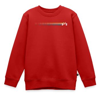 Gestreifte Horizont-Silhouette - Kinder Premium Organic Sweatshirt - Rot - Vorne - AI Model Kid Female (0cm)