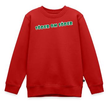 South of South Green Typografie - Kinder Premium Organic Sweatshirt - Rot - Vorne - AI Model Kid Female (0cm)