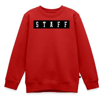 Staff - Kinder Premium Organic Sweatshirt - Rot - Vorne - AI Model Kid Female (0cm)