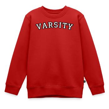 Schriftart des Varsity College - Kinder Premium Organic Sweatshirt - Rot - Vorne - AI Model Kid Female (0cm)