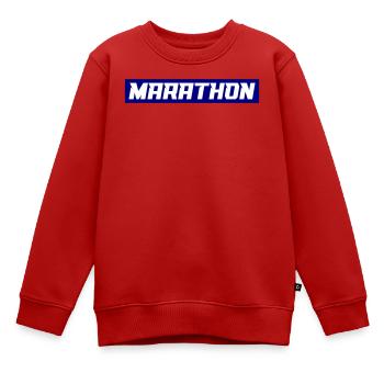 Marathon - Kinder Premium Organic Sweatshirt - Rot - Vorne - AI Model Kid Female (0cm)