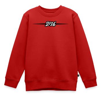 Élément 2026 - Sweat Premium enfant bio - rouge - Devant - AI Model Kid Female (0cm)