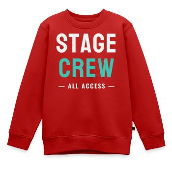 Équipe de scène Toute l’Accès Concert de l’équipe de scène - Sweat Premium enfant bio - rouge - Devant - AI Model Kid Female (0cm)