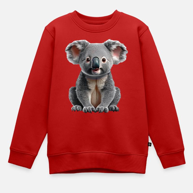 Koala - Sweat Premium enfant bio - rouge