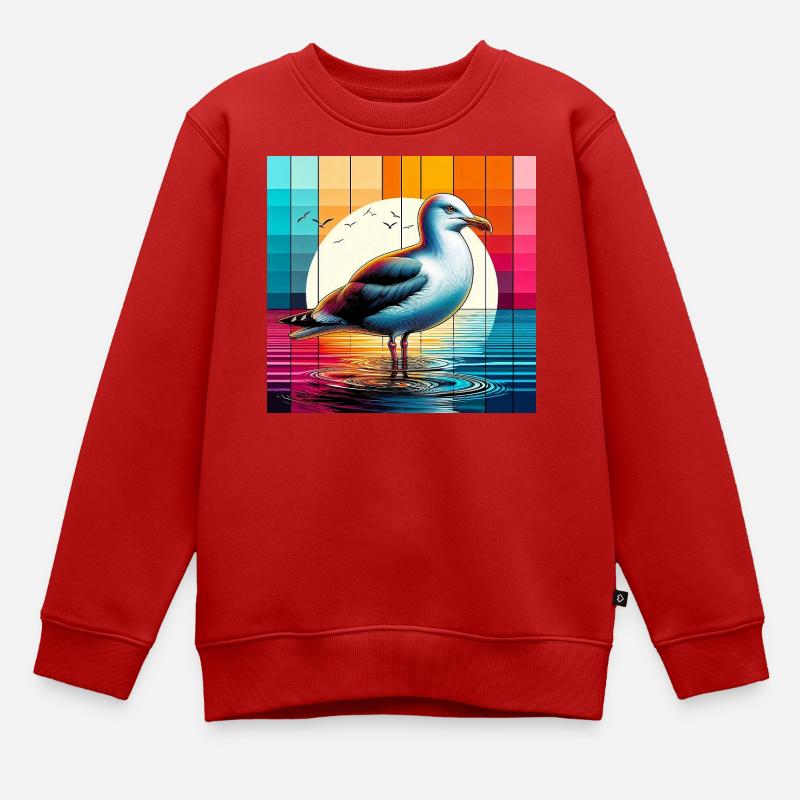 Möwe - Kinder Premium Organic Sweatshirt - Rot