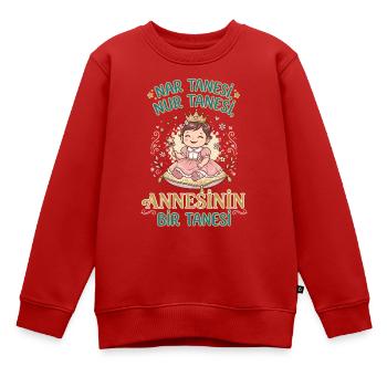 Nar Tanesı Nur Tanesi Annesinin Bir Tanesi - Kinder Premium Organic Sweatshirt - Rot - Vorne - AI Model Kid Female (0cm)