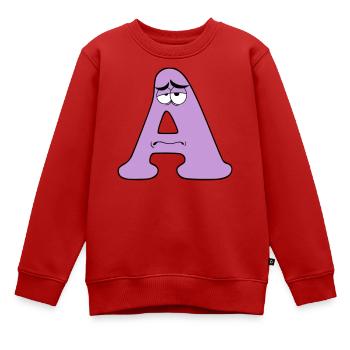 A - Sweat Premium enfant bio - rouge - Devant - AI Model Kid Female (0cm)
