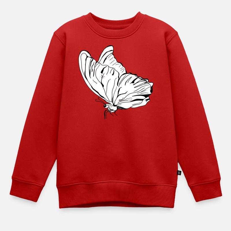 papillon vecter - Sweat Premium enfant bio - rouge