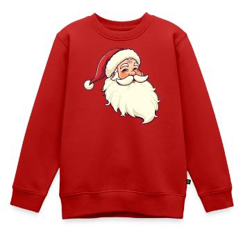 Weihnachtsmann - Kinder Premium Organic Sweatshirt - Rot - Vorne - AI Model Kid Female (0cm)