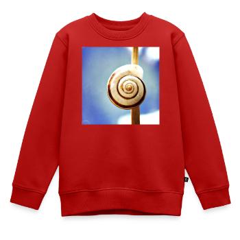 Schneckenhaus - Kinder Premium Organic Sweatshirt - Rot - Vorne - AI Model Kid Female (0cm)