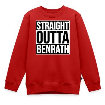 Straight Outta Benrath - Kinder Premium Organic Sweatshirt - Rot - Vorne - AI Model Kid Female (0cm)