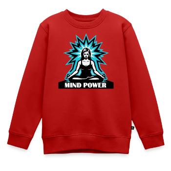 Mind power woman - Kids Premium Organic Sweatshirt - red - Front - AI Model Kid Female (0cm)