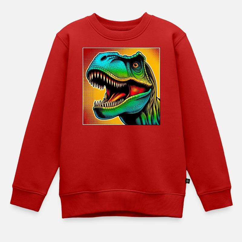 Dinosaurier - Kinder Premium Organic Sweatshirt - Rot