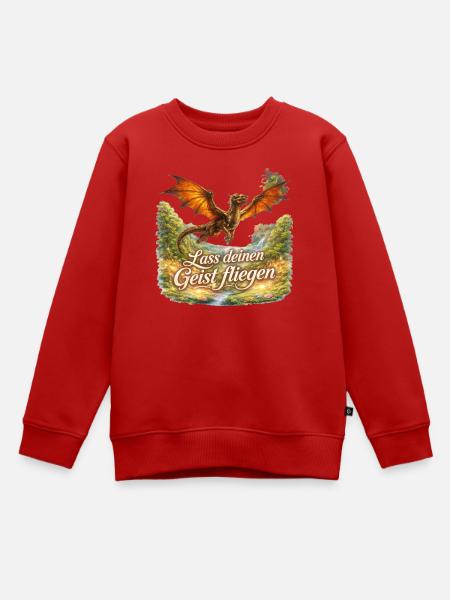 Geistflügel Drachentraum - Kinder Premium Organic Sweatshirt - Rot