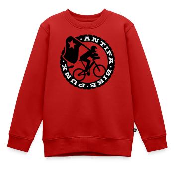 Antifa Bike Punks - Sweat Premium enfant bio - rouge - Devant - AI Model Kid Female (0cm)