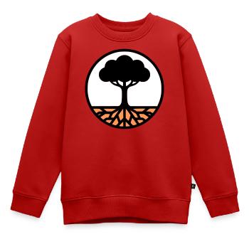 Icône du Cercle de l’Arbre de Vie - Sweat Premium enfant bio - rouge - Devant - AI Model Kid Female (0cm)