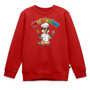 Koch Meerkat - Kids Premium Organic Sweatshirt - red - Front - AI Model Kid Female (0cm)