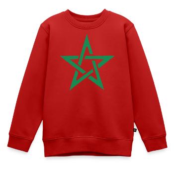Maroc - Maroc - Maroc - Maroc - Sweat Premium enfant bio - rouge - Devant - AI Model Kid Female (0cm)