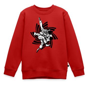 Judo-Griff - Kinder Premium Organic Sweatshirt - Rot - Vorne - AI Model Kid Female (0cm)
