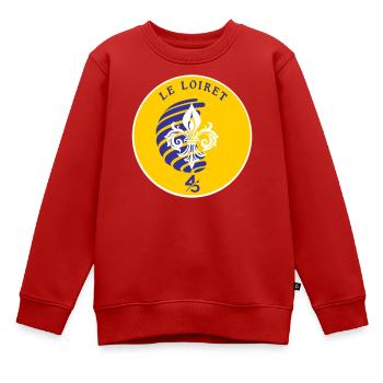 Fleur de Lys Loiret 45 - Sweat Premium enfant bio - rouge - Devant - AI Model Kid Female (0cm)