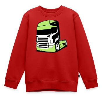 Striking V8 truck - Kids Premium Organic Sweatshirt - red - Front - AI Model Kid Female (0cm)