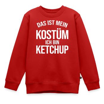 Kostüm: Ich bin Ketchup - Kinder Premium Organic Sweatshirt - Rot - Vorne - AI Model Kid Female (0cm)