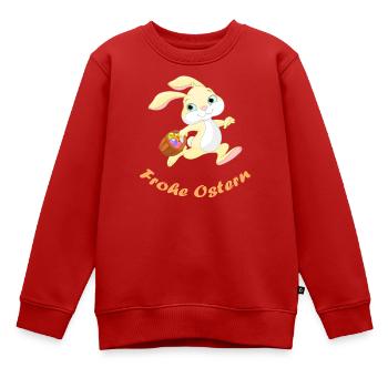 Pâques - Sweat Premium enfant bio - rouge - Devant - AI Model Kid Female (0cm)