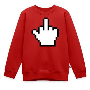 Souris Main Majeur Index de souris - Sweat Premium enfant bio - rouge - Devant - AI Model Kid Female (0cm)