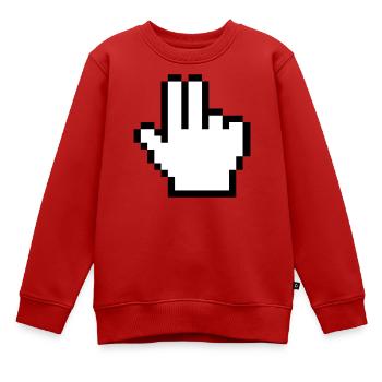 Main de souris 2 doigts - Sweat Premium enfant bio - rouge - Devant - AI Model Kid Female (0cm)