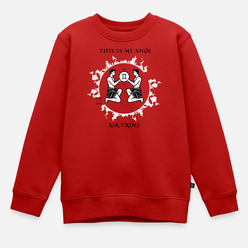Mein Zwillingszeichen - Kinder Premium Organic Sweatshirt - Rot