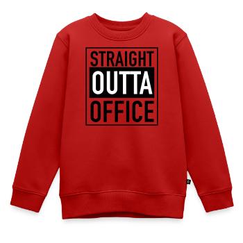 Direkt aus dem Büro - Kinder Premium Organic Sweatshirt - Rot - Vorne - AI Model Kid Female (0cm)