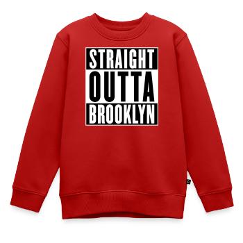 Straight outta Brooklyn (changeable colors) - Kinder Premium Organic Sweatshirt - Rot - Vorne - AI Model Kid Female (0cm)