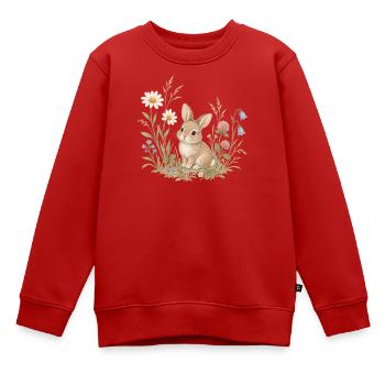 LITTLE WILDFLOWER - Kinder Premium Organic Sweatshirt - Rot - Vorne - AI Model Kid Female (0cm)