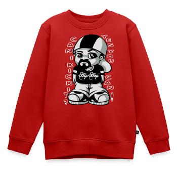 Hip hop fan - Sweat Premium enfant bio - rouge - Devant - AI Model Kid Female (0cm)