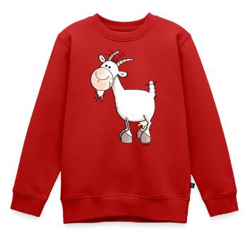 Charmante Ziege - Ziegen - Kinder Premium Organic Sweatshirt - Rot - Vorne - AI Model Kid Female (0cm)