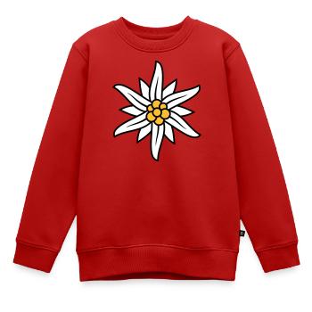 Logo Edelweiss Bergblume - Sweat Premium enfant bio - rouge - Devant - AI Model Kid Female (0cm)