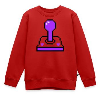 Arcade Joystick Retro Konsole - Kinder Premium Organic Sweatshirt - Rot - Vorne - AI Model Kid Female (0cm)